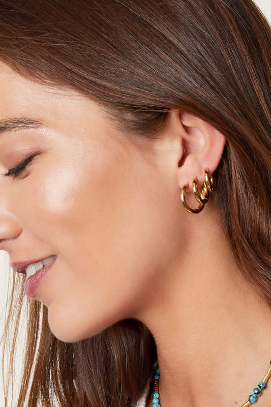 Hoop earrings set of 3