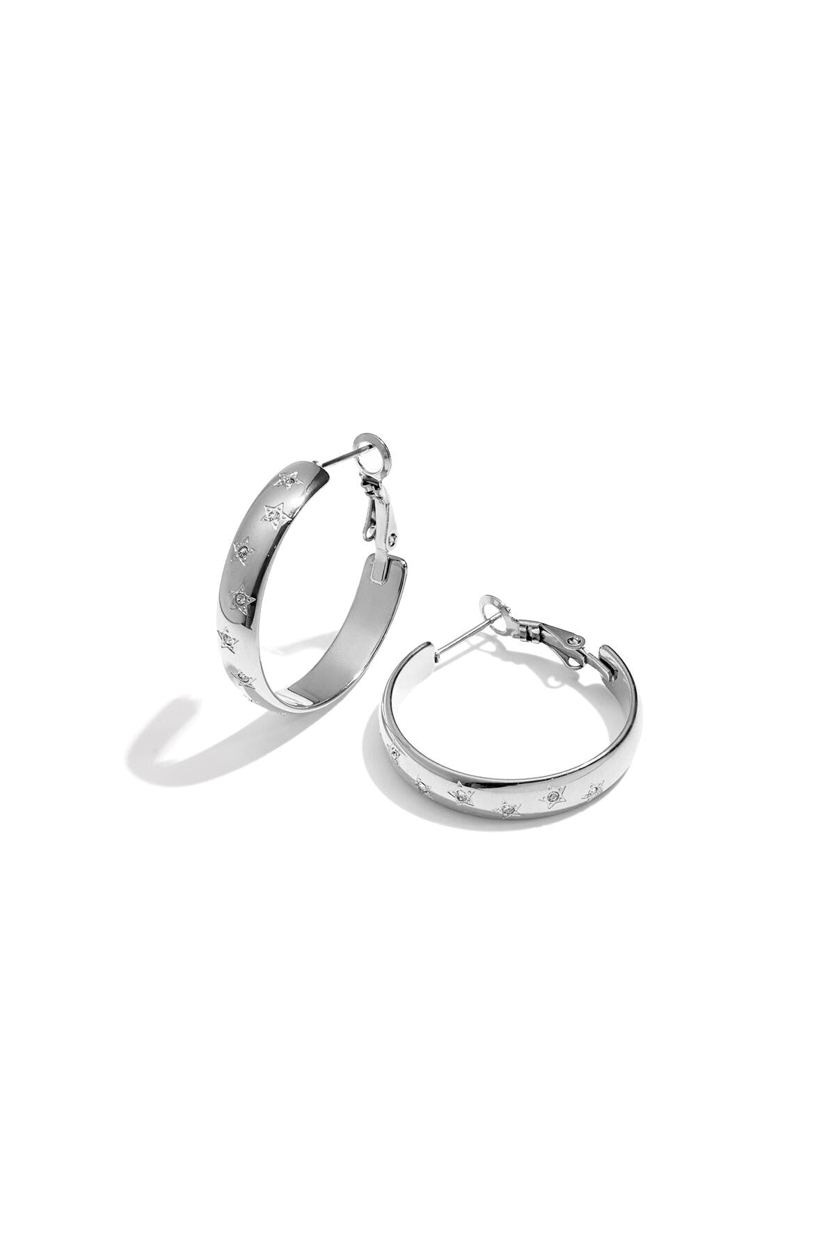 Trendy Star Hoops earrings