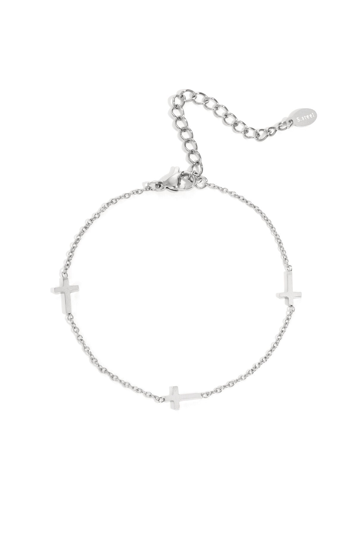 Stainless Steel Chain Bracelets Cross Casual Daily Simple Series Women's jewelry
