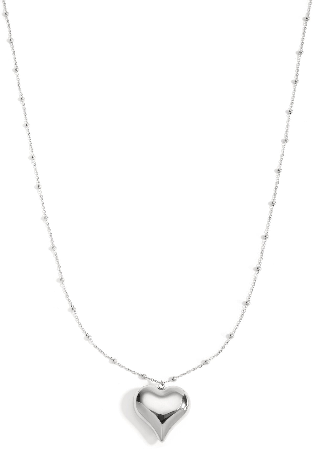 Stainless Steel Long Necklaces Heart Casual Daily Simple Series Women's jewelry