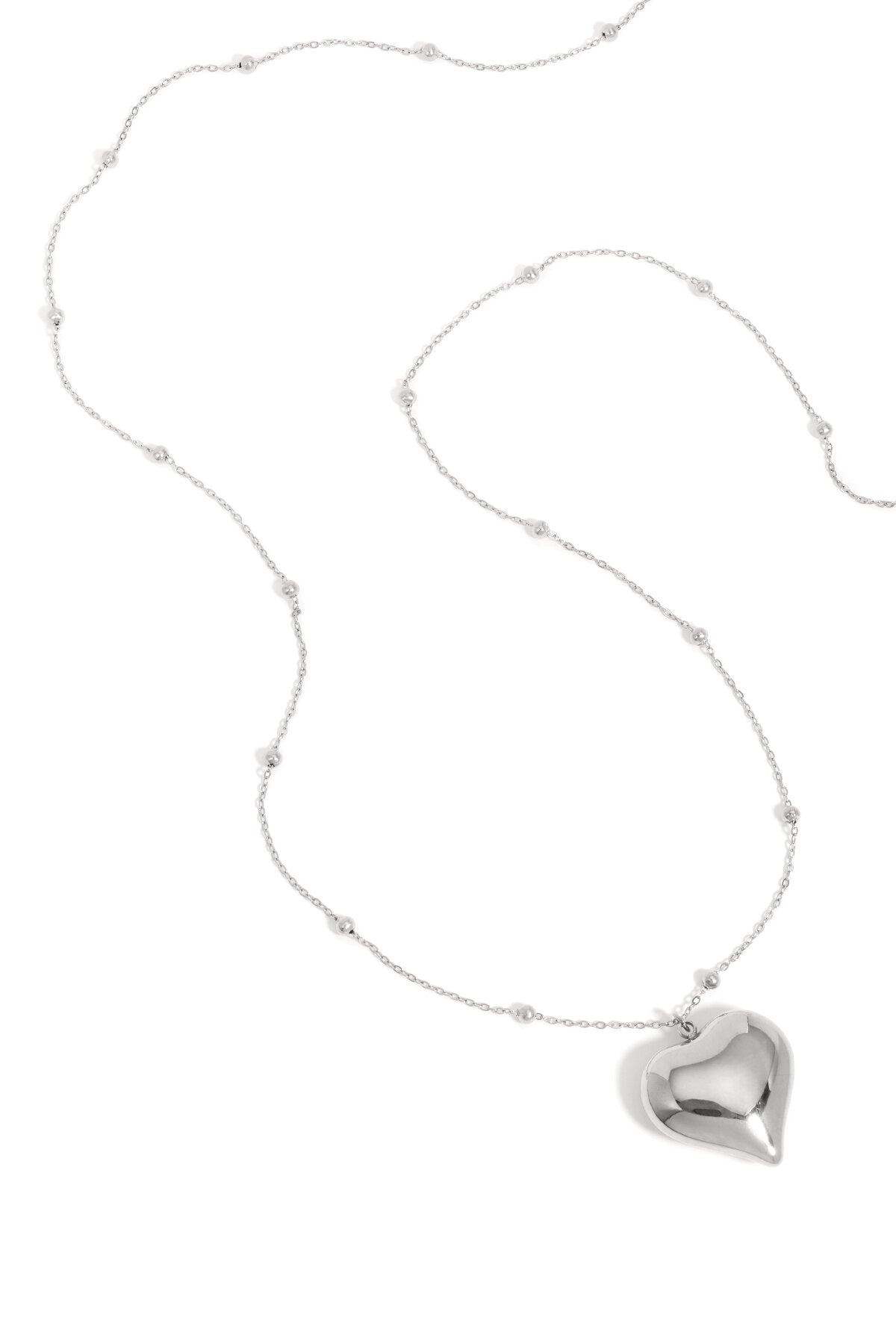 Stainless Steel Long Necklaces Heart Casual Daily Simple Series Women's jewelry