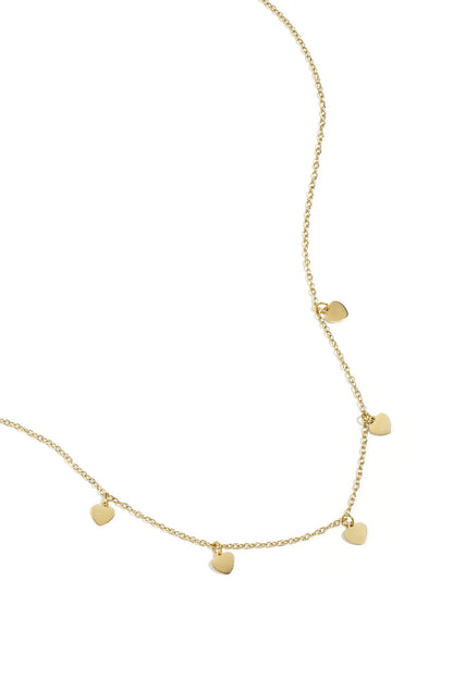 simple necklace with heart pendants