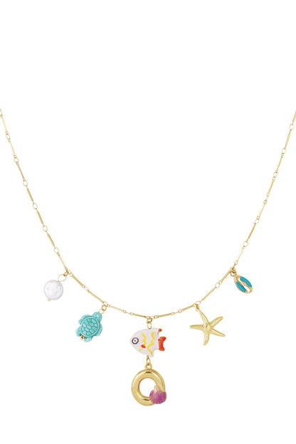 Happy Initials necklace with charms