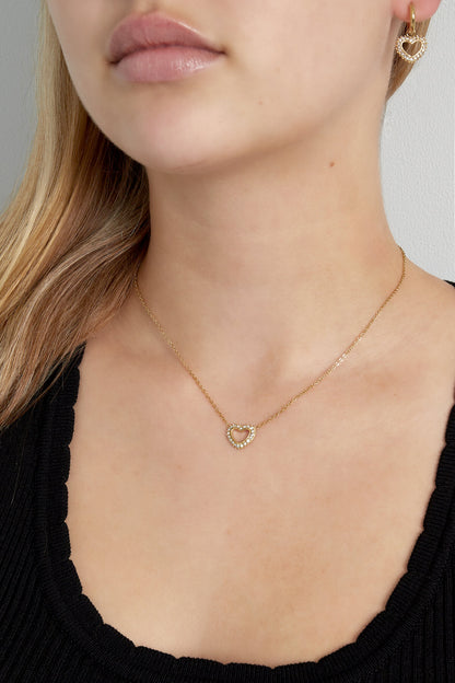 diamond heart necklace
