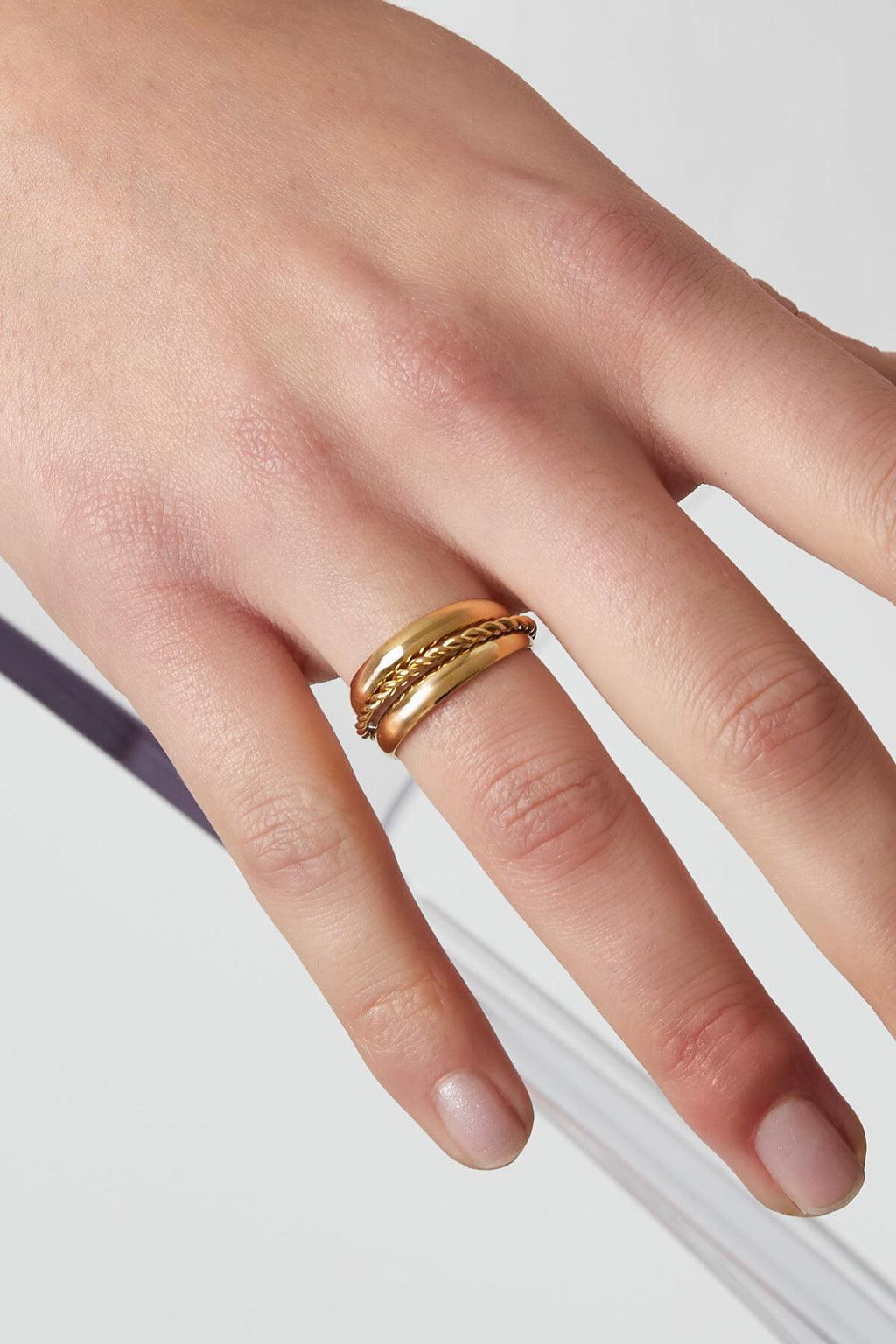 layered spiral ring