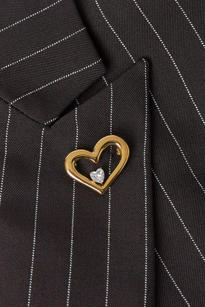 brooch bling heart