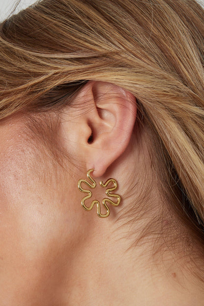 hippie flower earrings