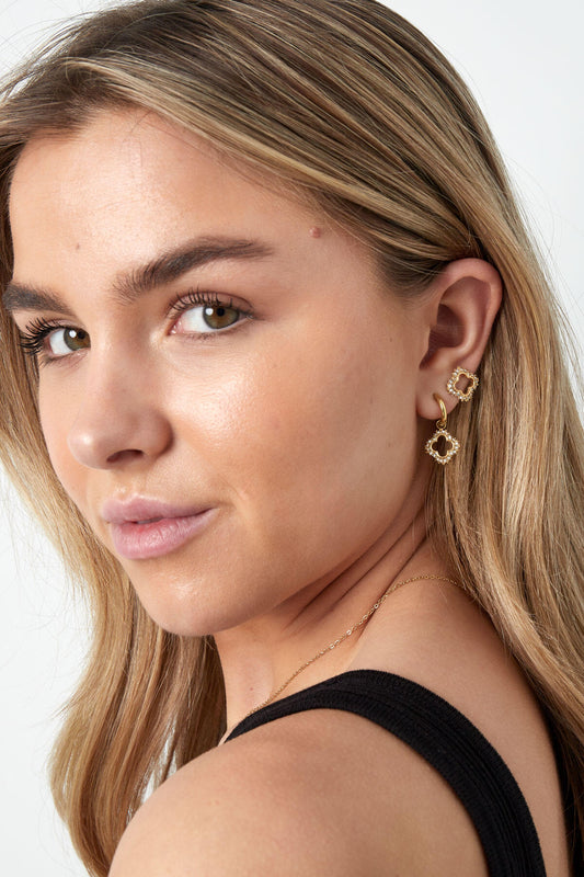 lucky diamond earrings