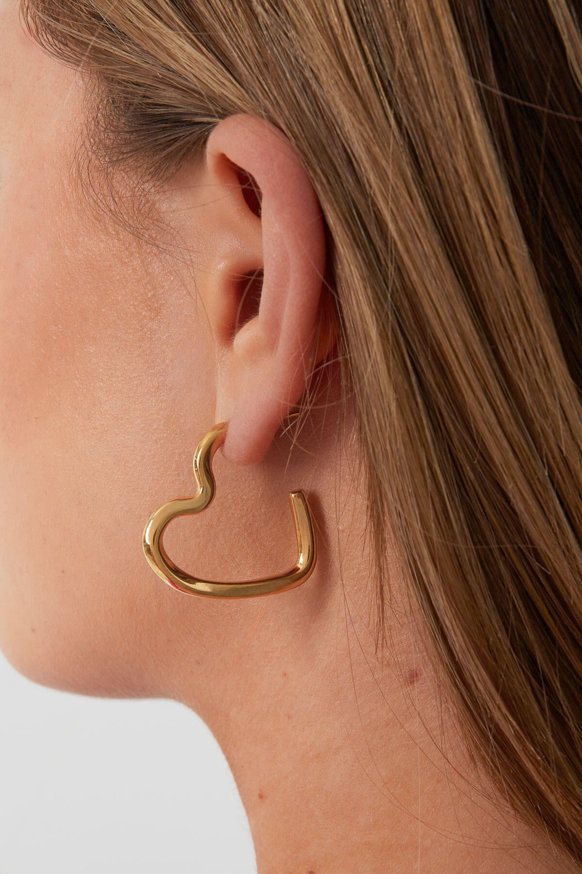 open heart earrings