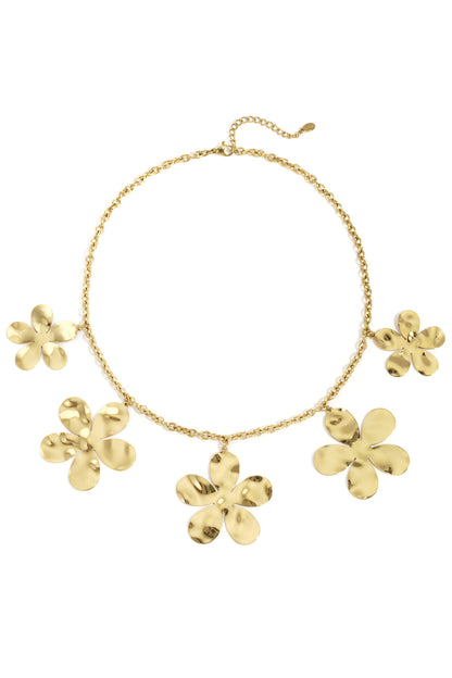 Stainless Steel Pendant necklaces Flower Casual Daily Simple Series Women's jewelry