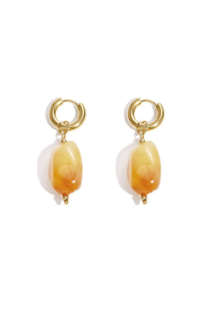 Earrings with organic beads