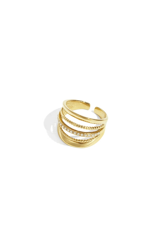 Stainless Steel Statement Rings lines Casual Daily Simple Series Women's jewelry