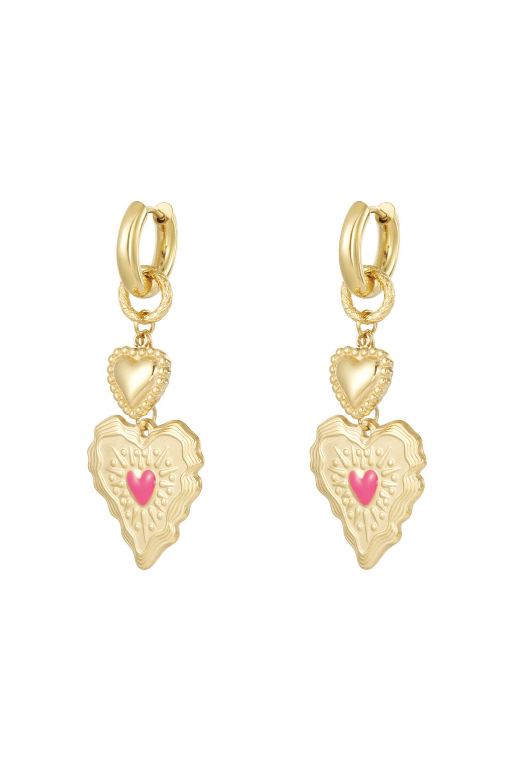 Stainless Steel Drop Earrings Heart Casual Daily Simple Series Women's jewelry