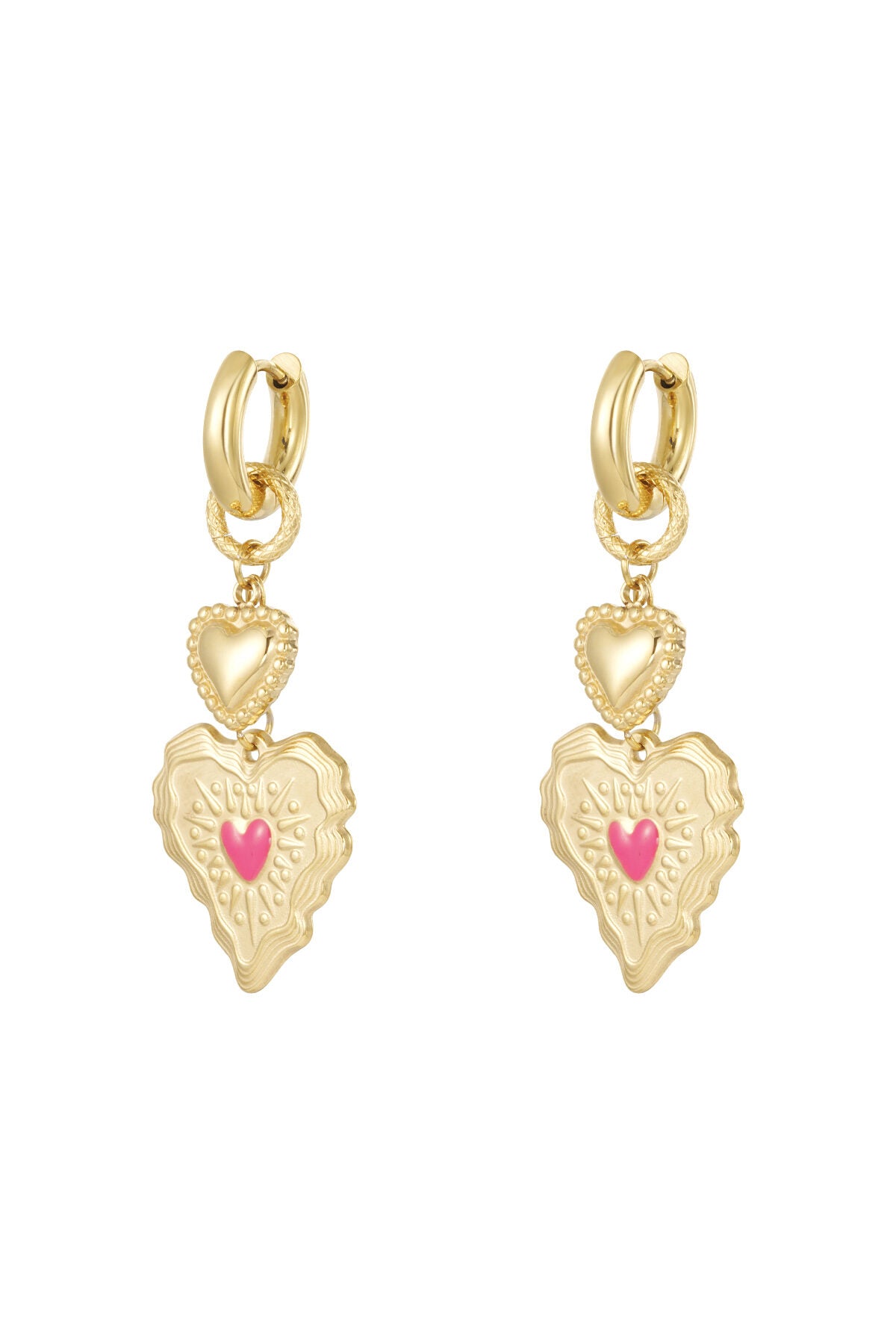 Stainless Steel Drop Earrings Heart Casual Daily Simple Series Women's jewelry