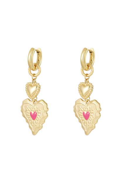 Stainless Steel Drop Earrings Heart Casual Daily Simple Series Women's jewelry