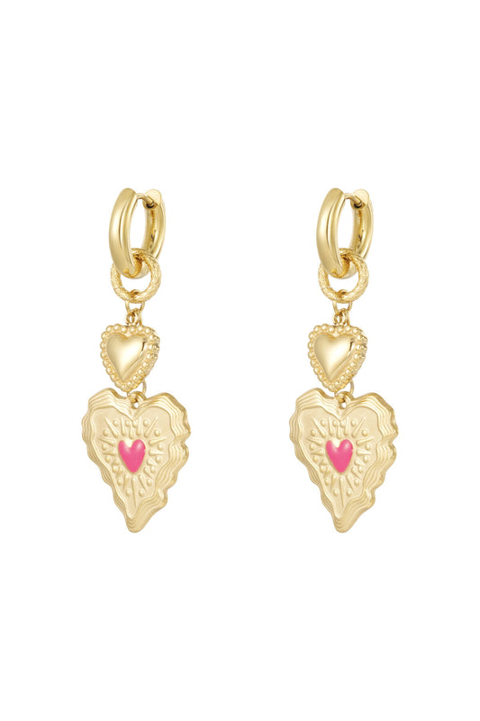 Stainless Steel Drop Earrings Heart Casual Daily Simple Series Women's jewelry