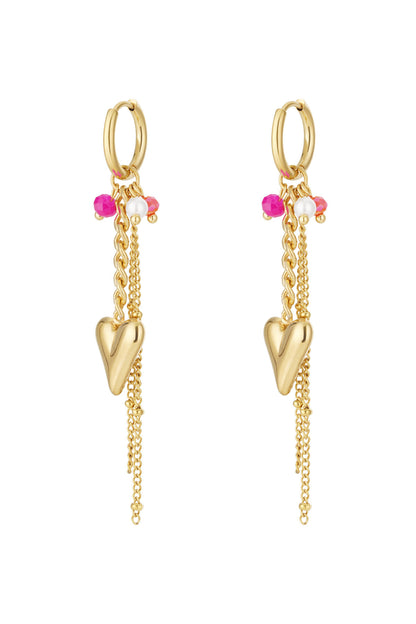 Heart drop earrings