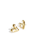 Heart earrings with pearls