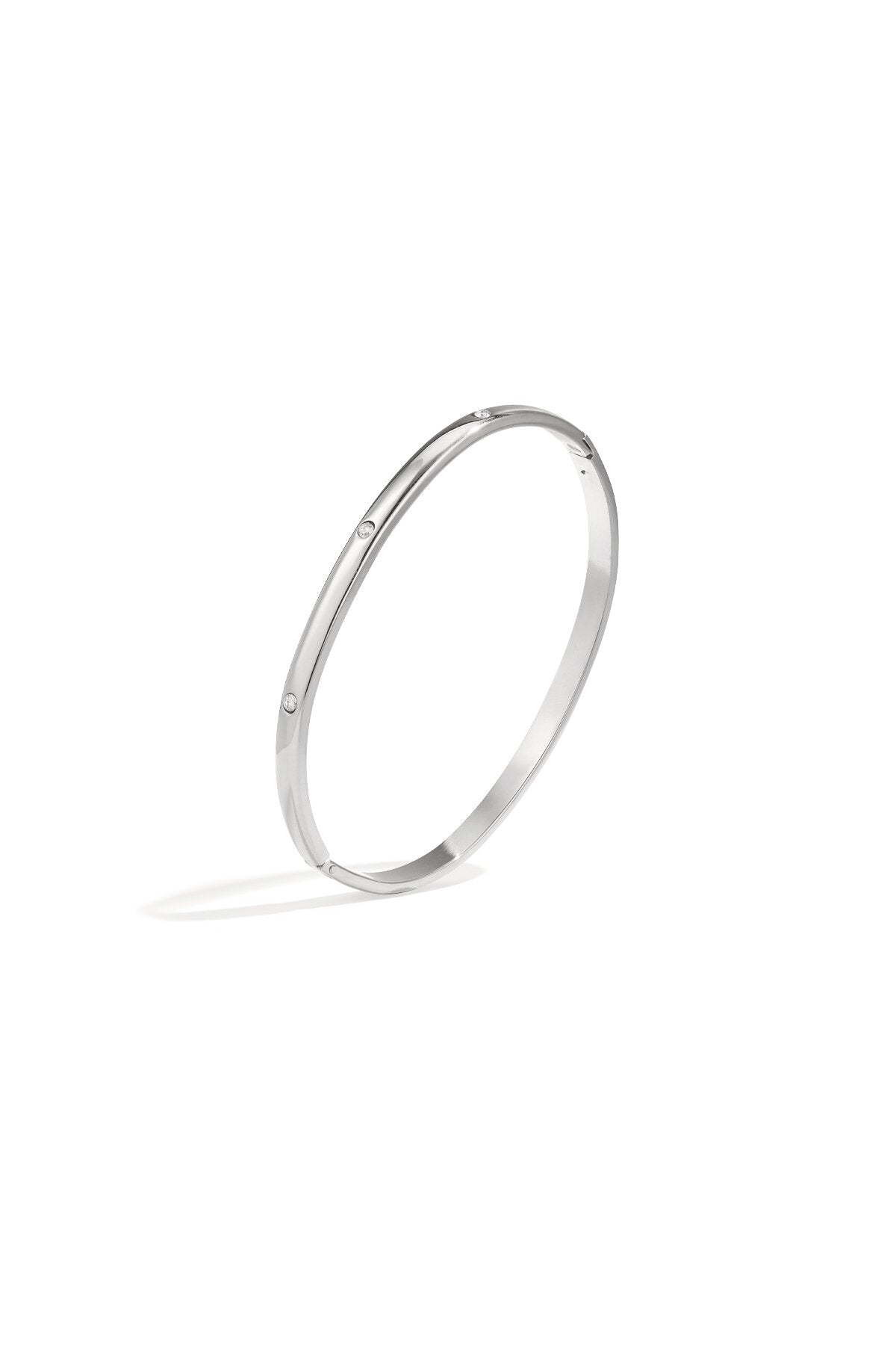 Bangle with subtle stones
