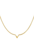 stainless steel necklace letter v 