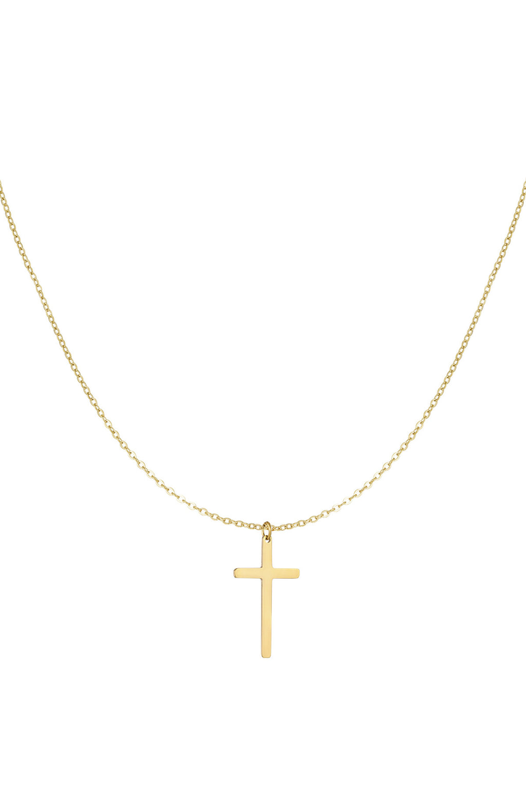 Necklace cross charm - Silver Color color