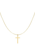 Necklace cross charm - Silver Color color