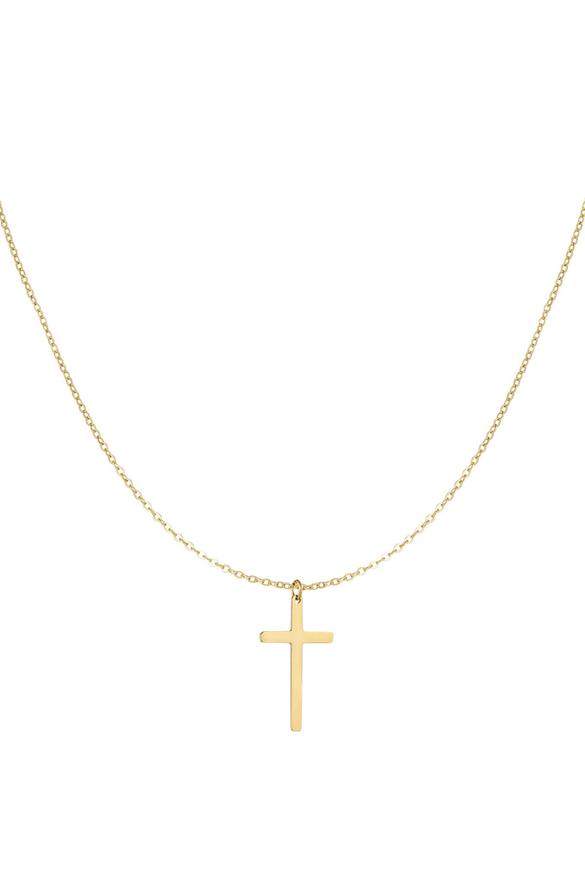 Necklace cross charm - Silver Color color