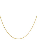 unisex necklace twisted short - Gold color-2.0mm