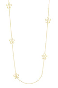 long necklace with flower charms