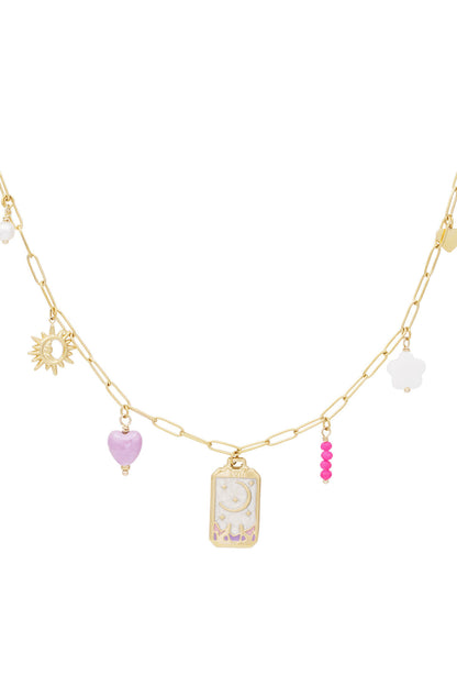 tiny moon charm necklace