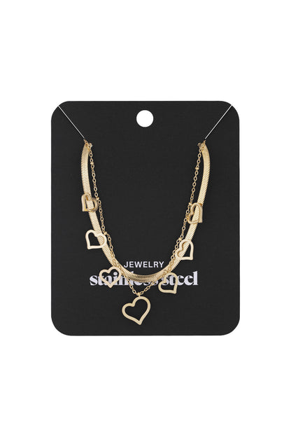 chunky heart necklace