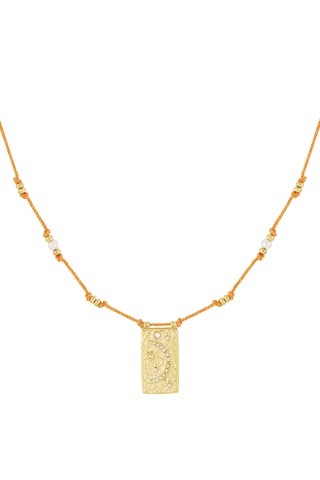 moony necklace - orange &