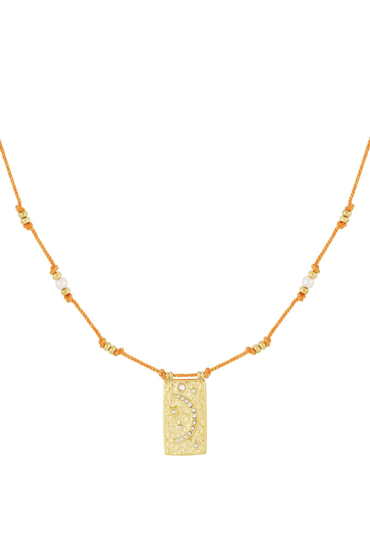 moony necklace - orange &