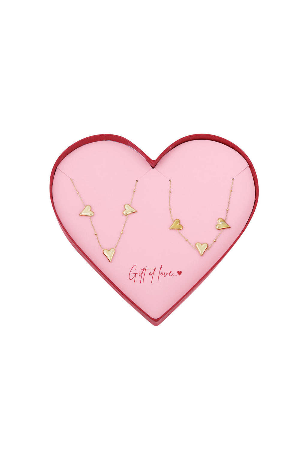 gift of love stainless steel necklace & bracelet