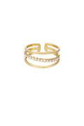 ring three layers with a row of stones