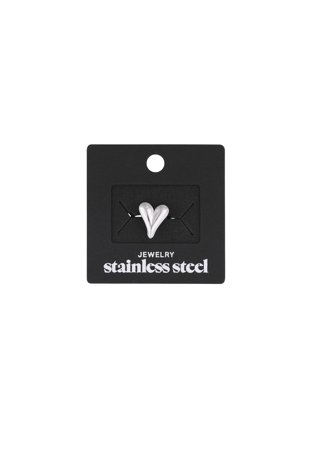 Aesthetic heart ring - Silver Color color