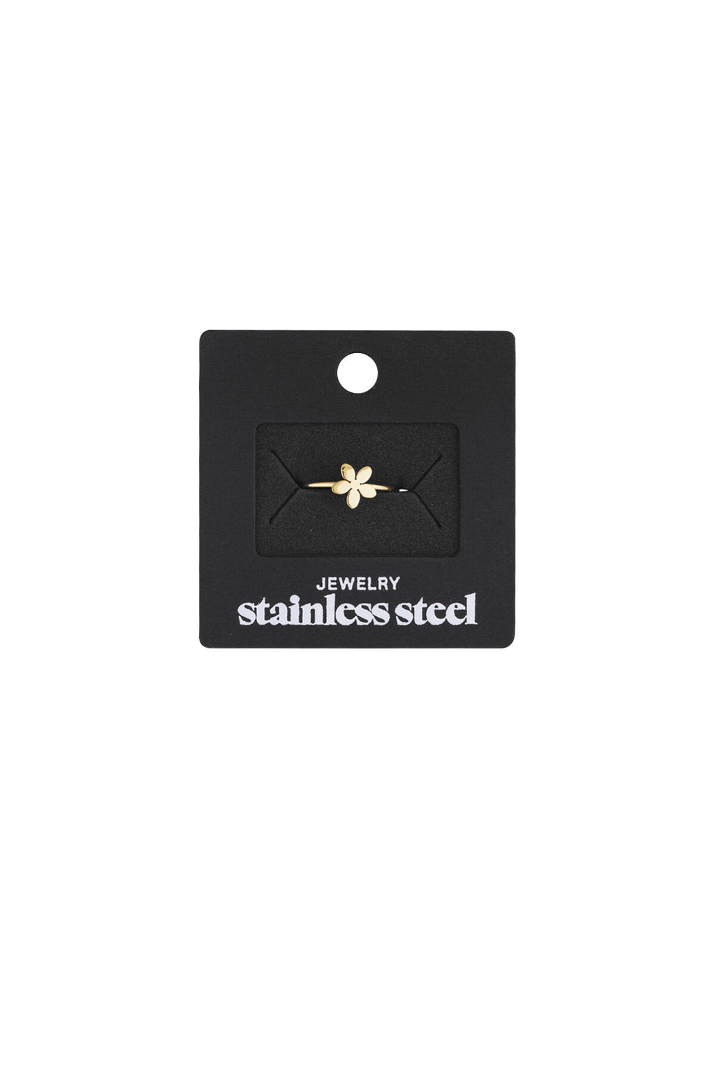Basic solid color ring with flower