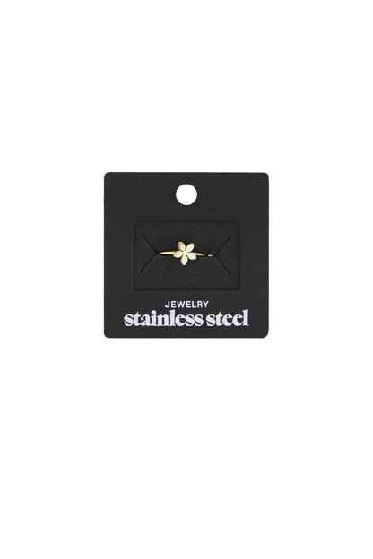 Basic solid color ring with flower