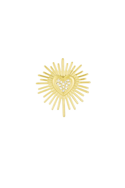 brooch sparkling heart
