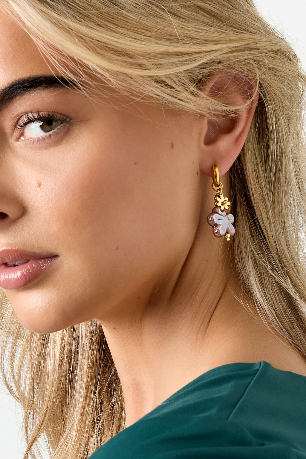 Stainless Steel Drop Earrings Flower Daily Daily Simple Series Women's jewelry