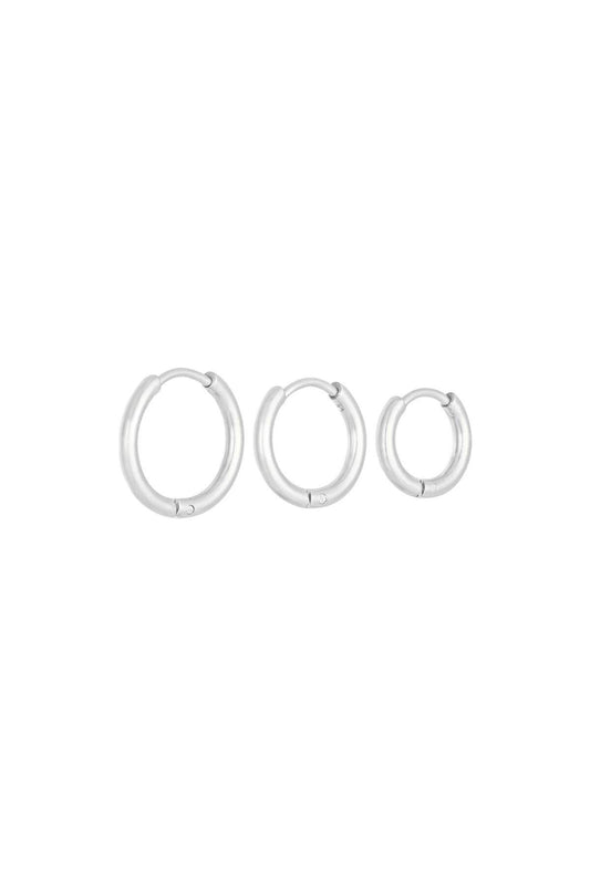 Earrings Set Little Hoops Stainless Steel