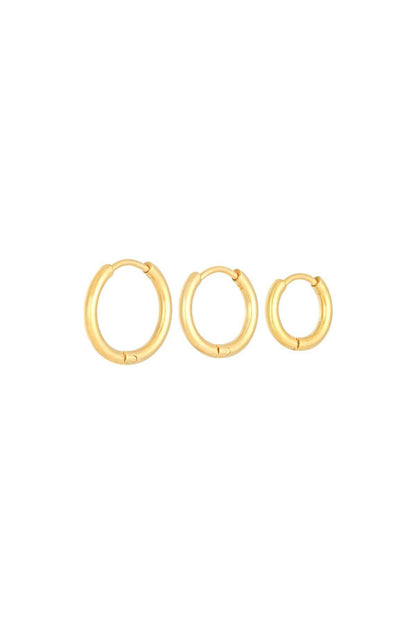 Earrings Set Little Hoops Stainless Steel