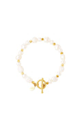 stainless steel bracelet pearls 