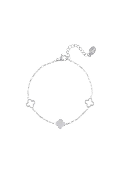 Bracelet clovers Gold Color Stainless Steel