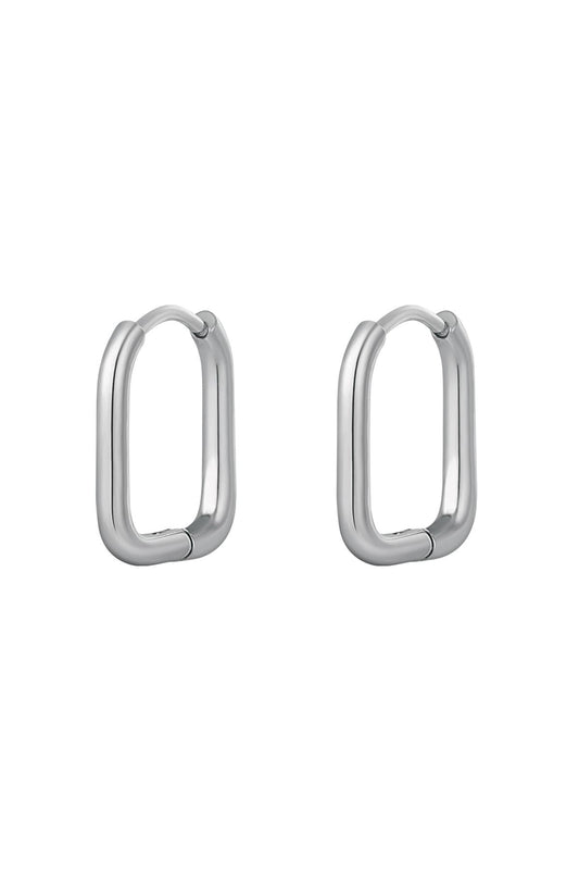 Earrings classic - large Silver Color Stainless Steel