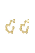 Stainless Steel Hoop Earrings Heart Daily Daily  Women's jewelry