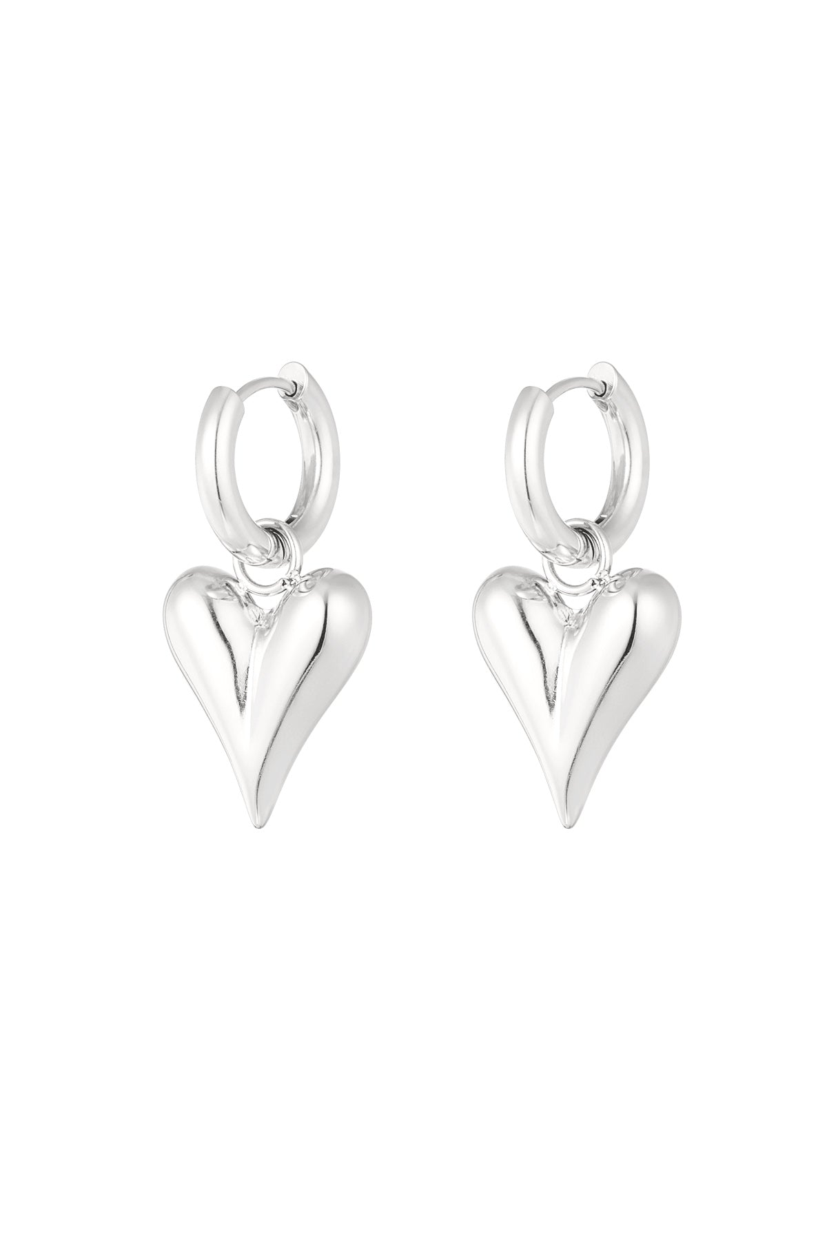 earrings with heart pendants medium
