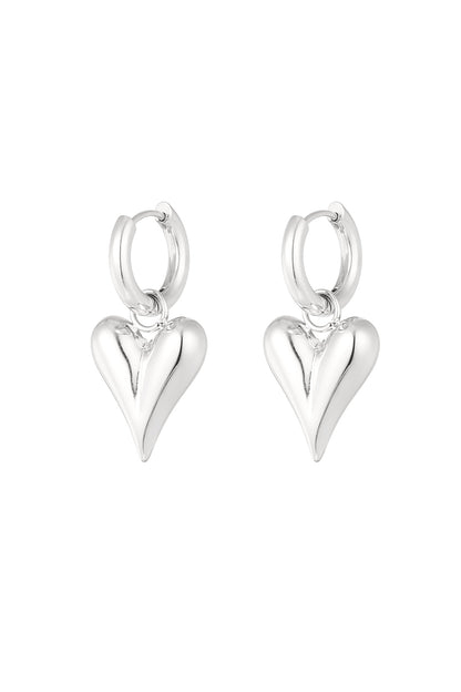 earrings with heart pendants medium