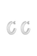 structured hoop earrings