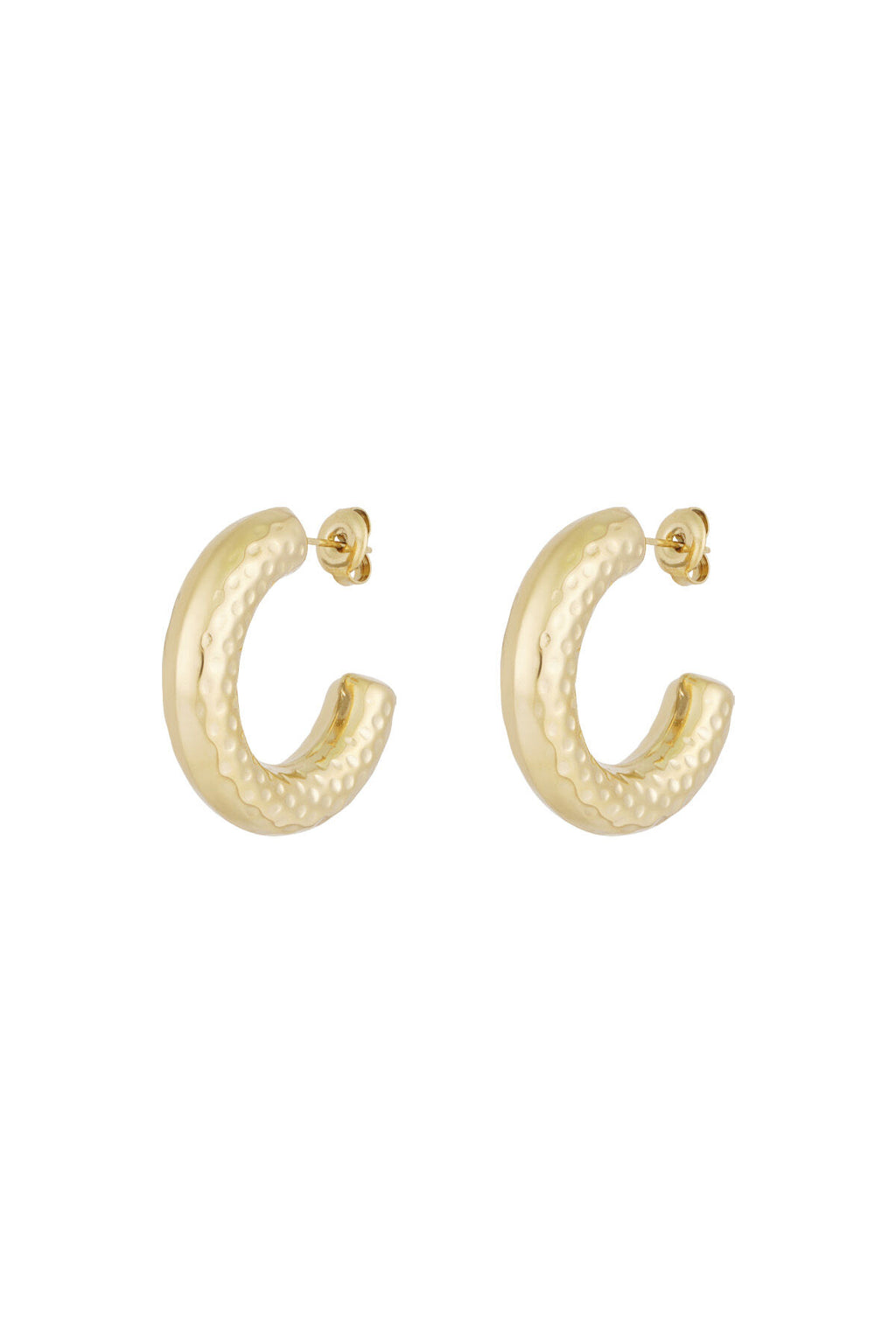 structured hoop earrings